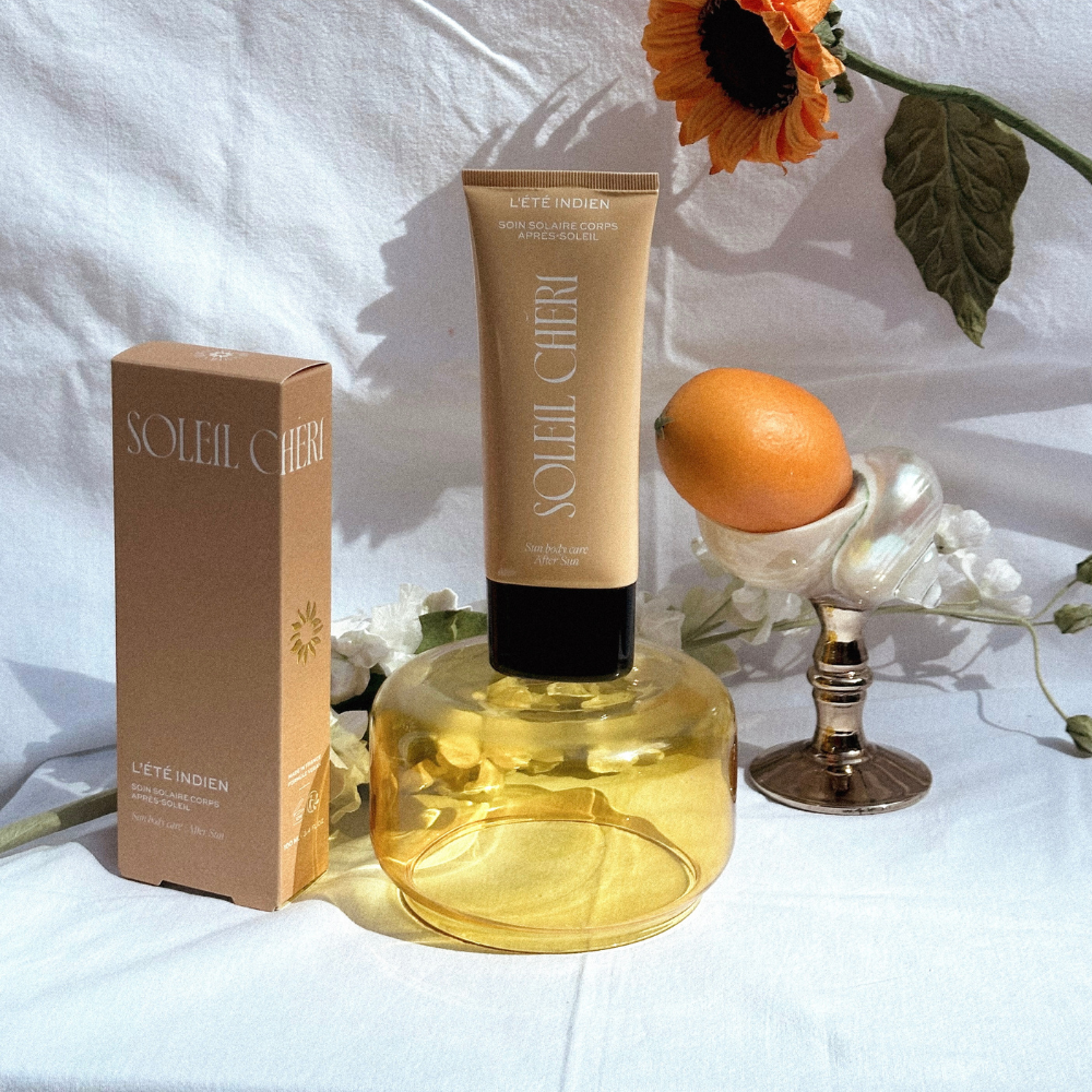 "Été Indien", soin corps nacré hydratant et lissant.